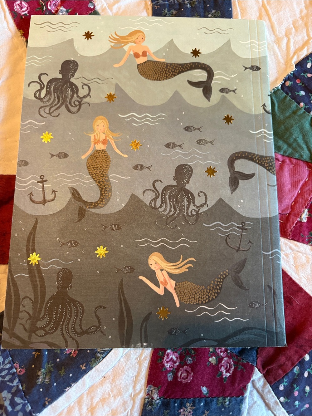 Rifle Paper Co. Mermaid Enamel Pin and Notebook - Picture 4 of 5